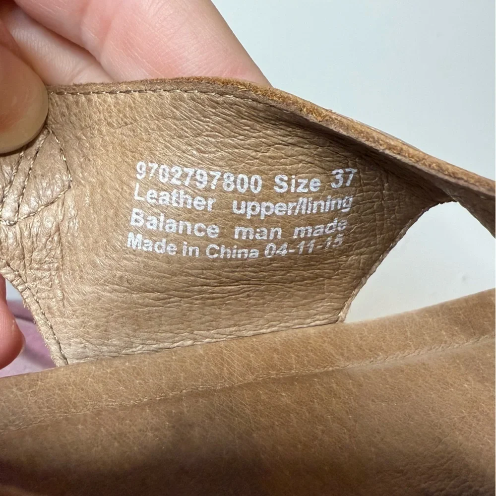 Dansko Jacinda Women's Two-Tone Brown Wedge Sandals Size 37 GUC